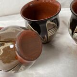 Set of 3 cups in sandstone