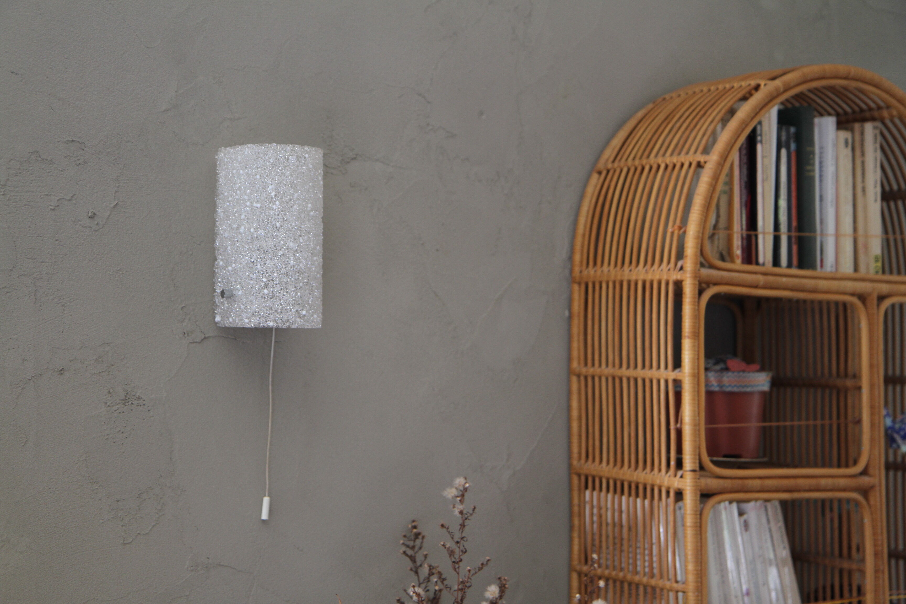 Vintage wall sconce in perspex from the 60s