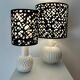 Lampe vase du milieu du siècle avec abat-jour japonais