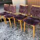 Chaises bois blond vintage années 60
