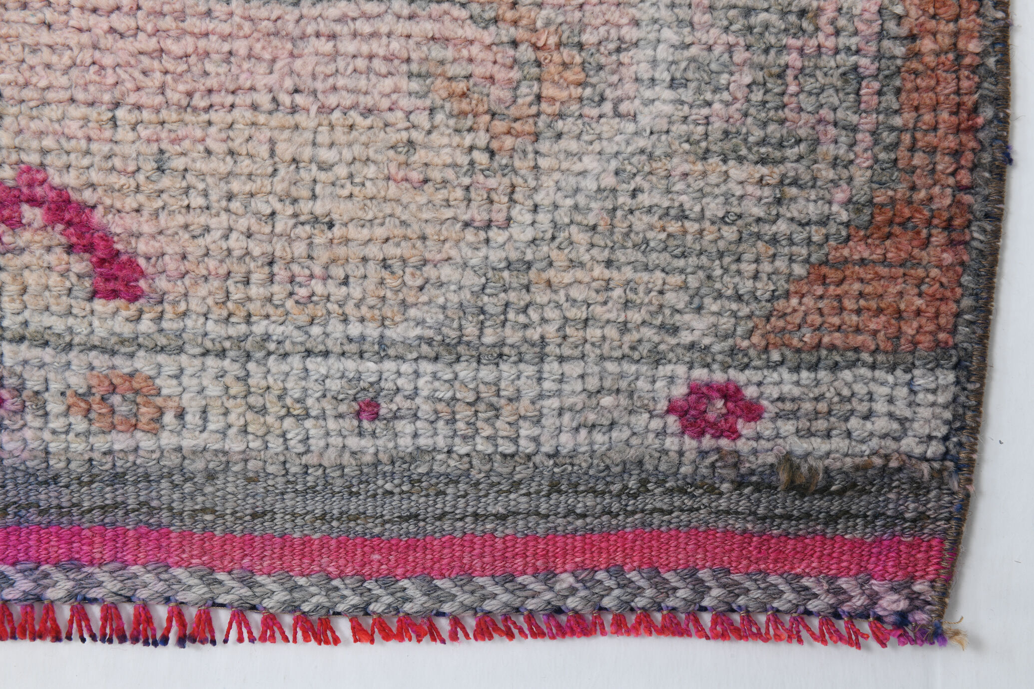 3x10 pastel wool vintage runner rug 309x98cm