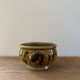 Vintage ceramic flowerpot with braided ears