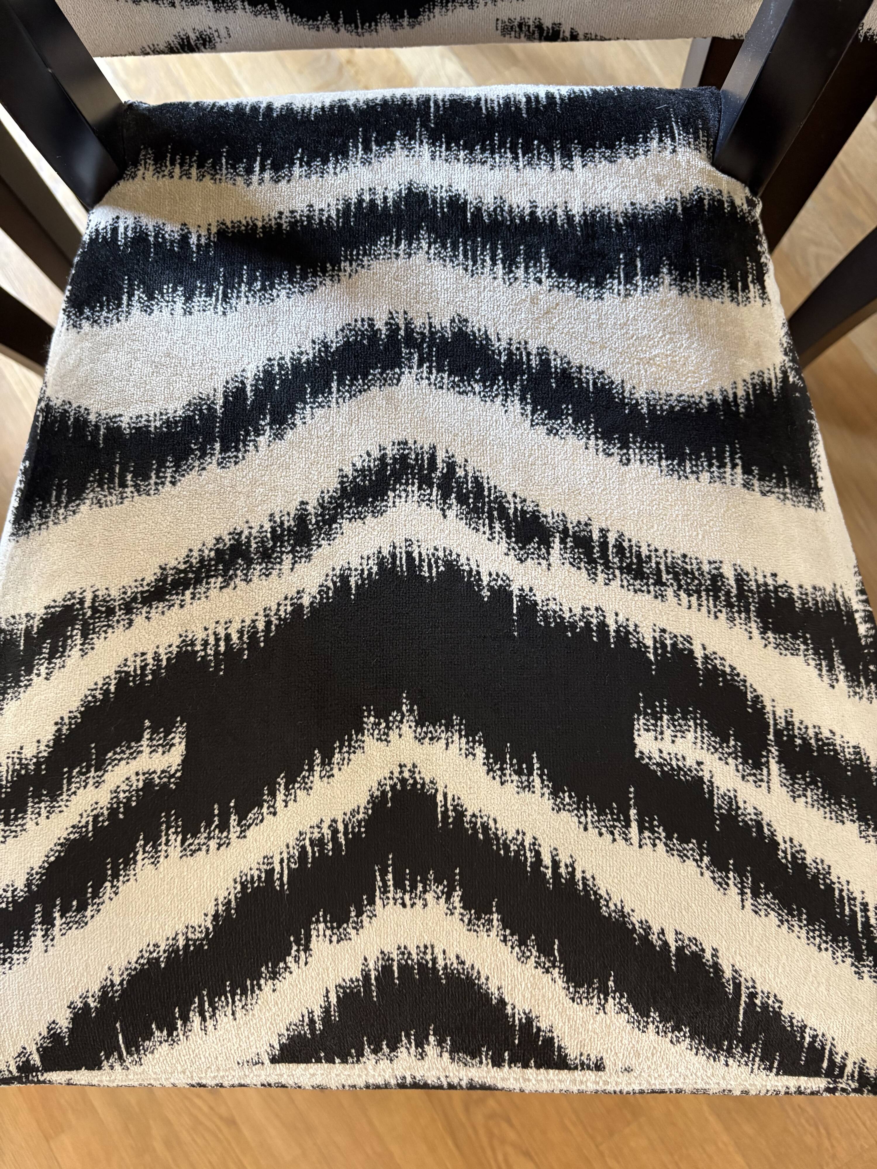 6 chaises artelano vintage - tissu pierre frey