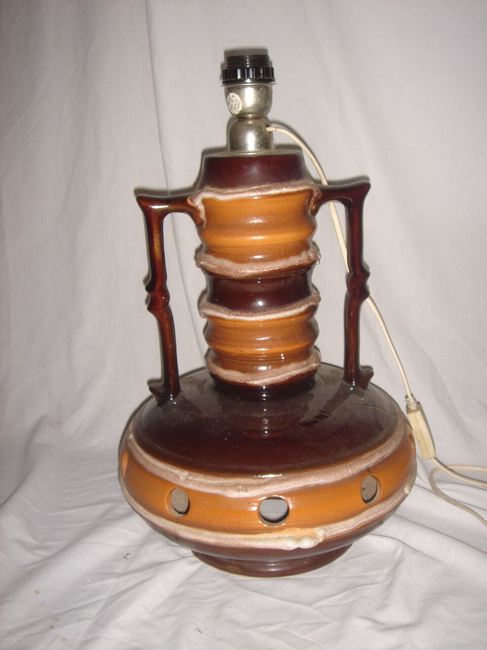Lampe seventies en céramique émaillée de 1970