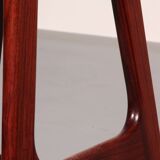 Tabouret de bar danois moderne modèle OD-61 en cuir et bois par Erik Buch pour Oddense Møbelfabrik, 1964