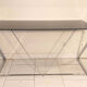 Seventies desk tinted glass top and chrome base