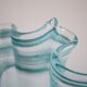 Large blue aqua green bowl in Murano glass, mid-century style, Italy, 2000s.