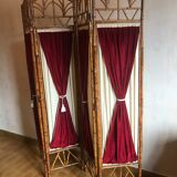 Bamboo and velvet screen