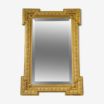 Golden mirror 93x63cm