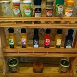 Pine spice rack