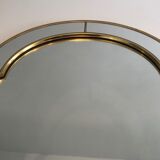 Mirror with closed guards in gilded wood 110x59cm