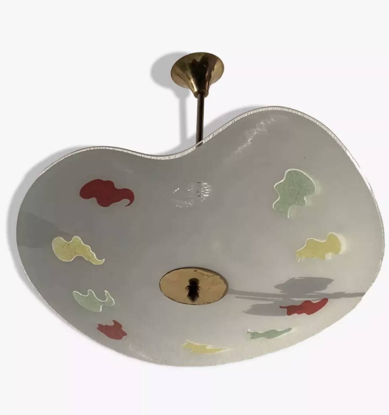 Glass pendant light 1970 Space age