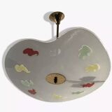Glass pendant light 1970 Space age