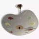 Glass pendant light 1970 Space age