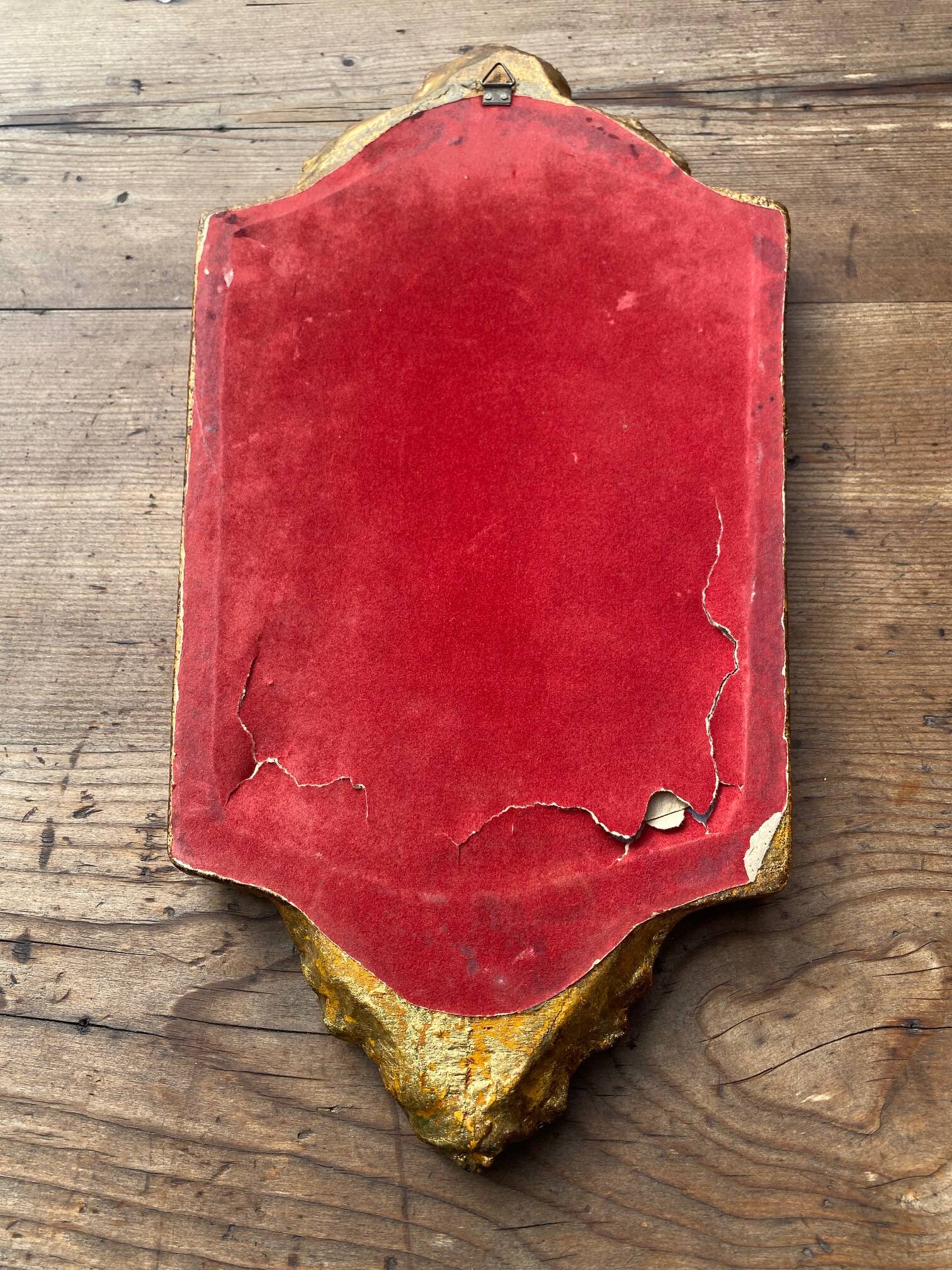 Small antique baroque mirror