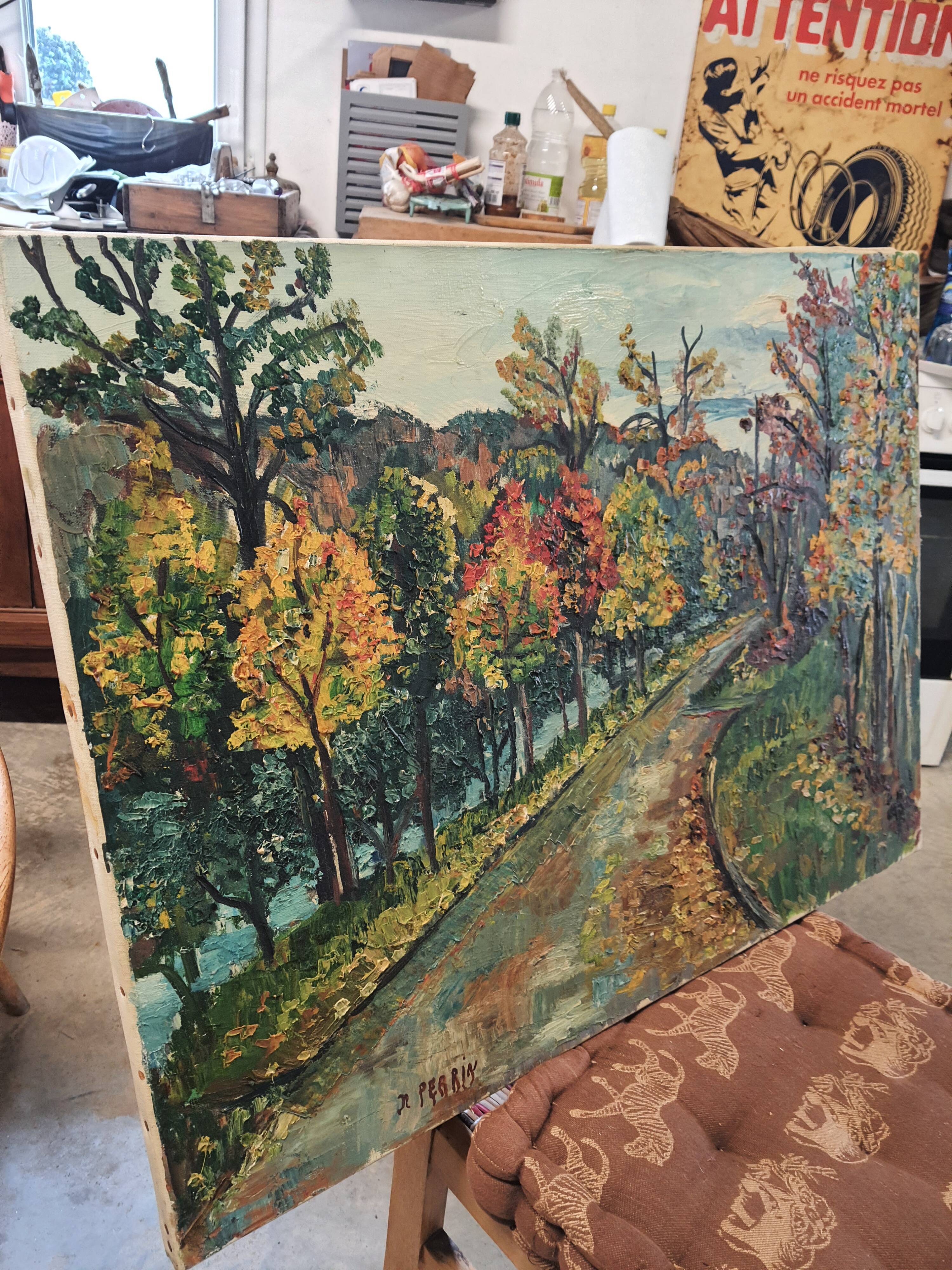 Tableau paysage automnale