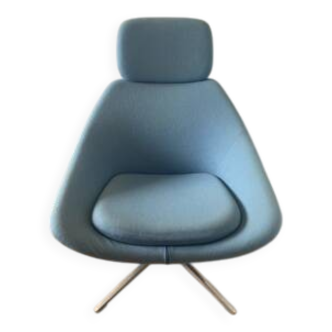 Fauteuil bleu pivotant Design PearsonLloyd pour Allermuir