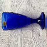 6 vintage LUMINARC France cobalt blue ice cream cups, "gourmet" model