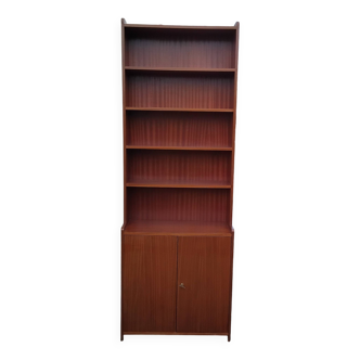 Vintage Scandinavian school teak bookcase