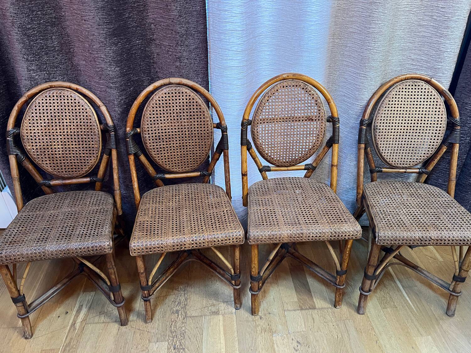 Chaises bistrot rotin