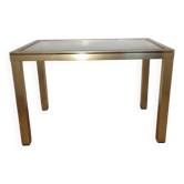 Table basse laiton et verre