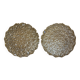Pair of amber pressed glass ceiling globes Vianne – 1960s