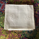 3 cotton napkins with monogram