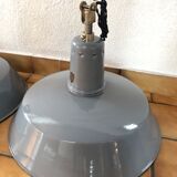 Pair of factory enamelled suspension lamp