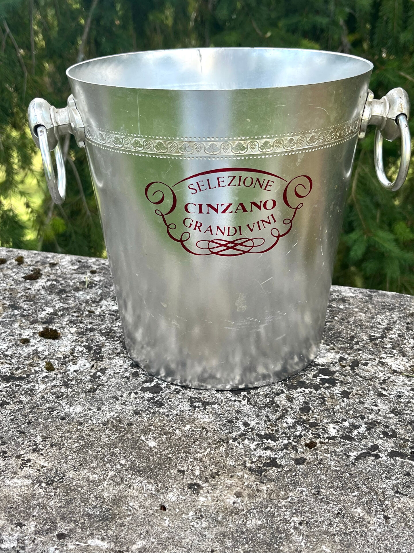 Cinzano Champagne Cooler Ice Bucket – Vintage Aluminium Advertising Wi