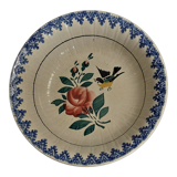 Hollow dish salad bowl earthenware HBC Hautin Boulenger & Co Choisy le Roi late nineteenth century