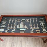 Coffee table Marine knots / Vintage style