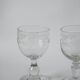 Set of 6 mismatched 19th century wine glasses