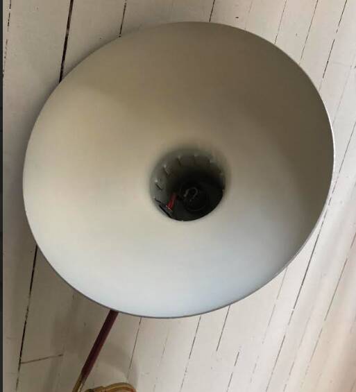 Adjustable wall lamp in black lacquered iron and brass, Italy, circa 1950
