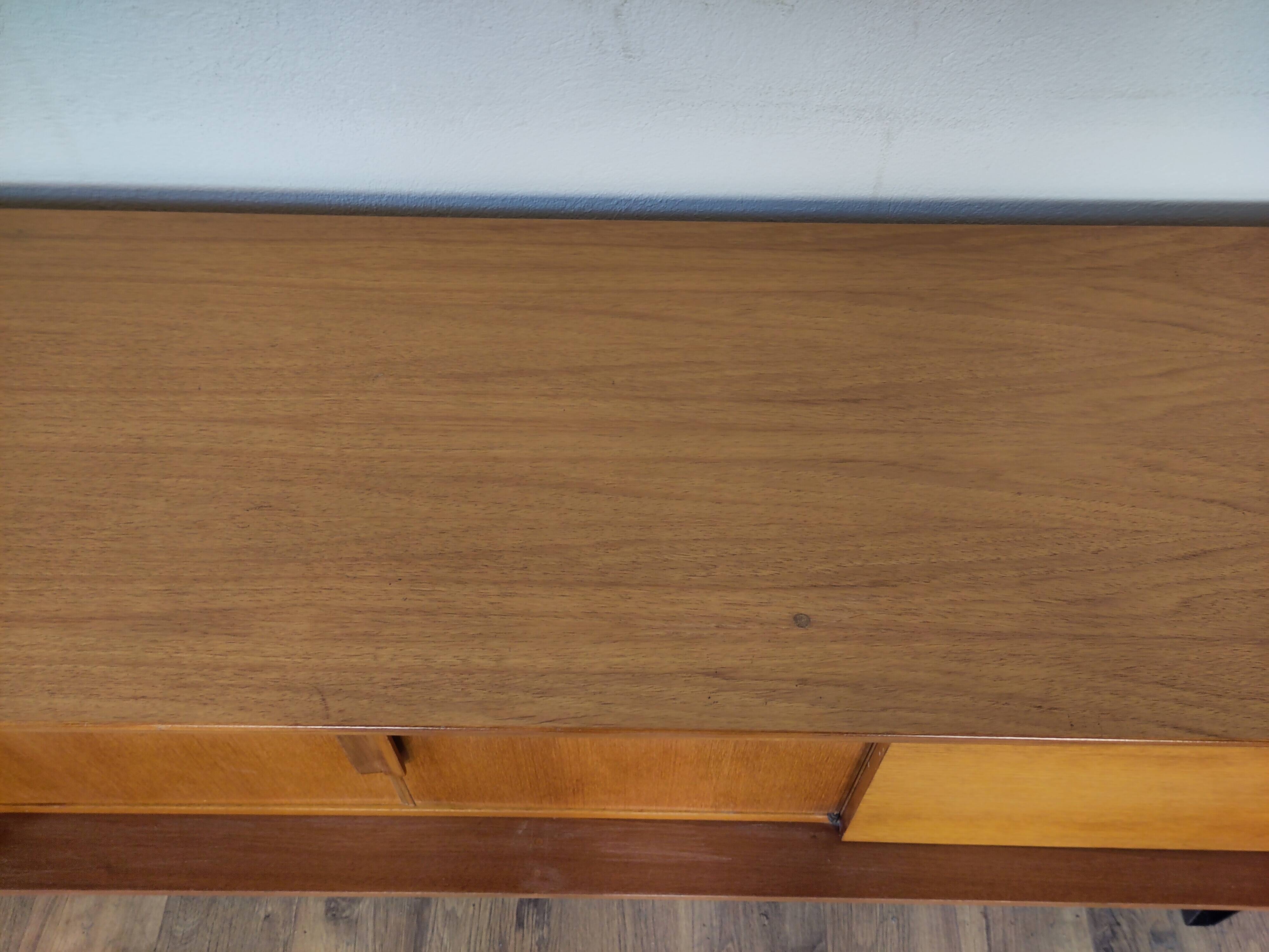 Scandinavian teak and metal sideboard