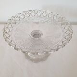 Old cup in molded glass colorless decorative table mignardises