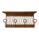 Vintage rattan coat rack wall shelf