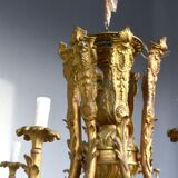 Paire de lustres de style Louis XV bronze doré 36 feux