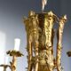 Pair of Louis XV style chandeliers golden bronze 36 lights