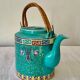 Porcelain teapot enamelled decorations made in Japan
