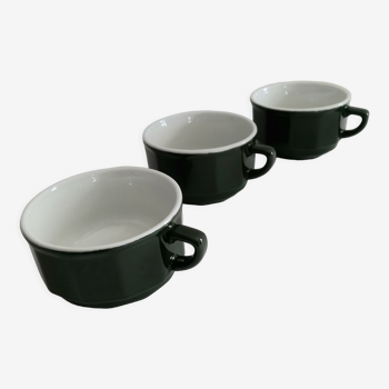 Bistrot vertes coffee cups & milk – 1950s