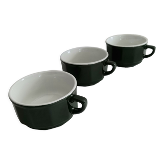 Bistrot vertes coffee cups & milk – 1950s