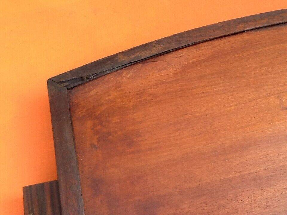 Art deco serving tray rosewood veneer / side handles