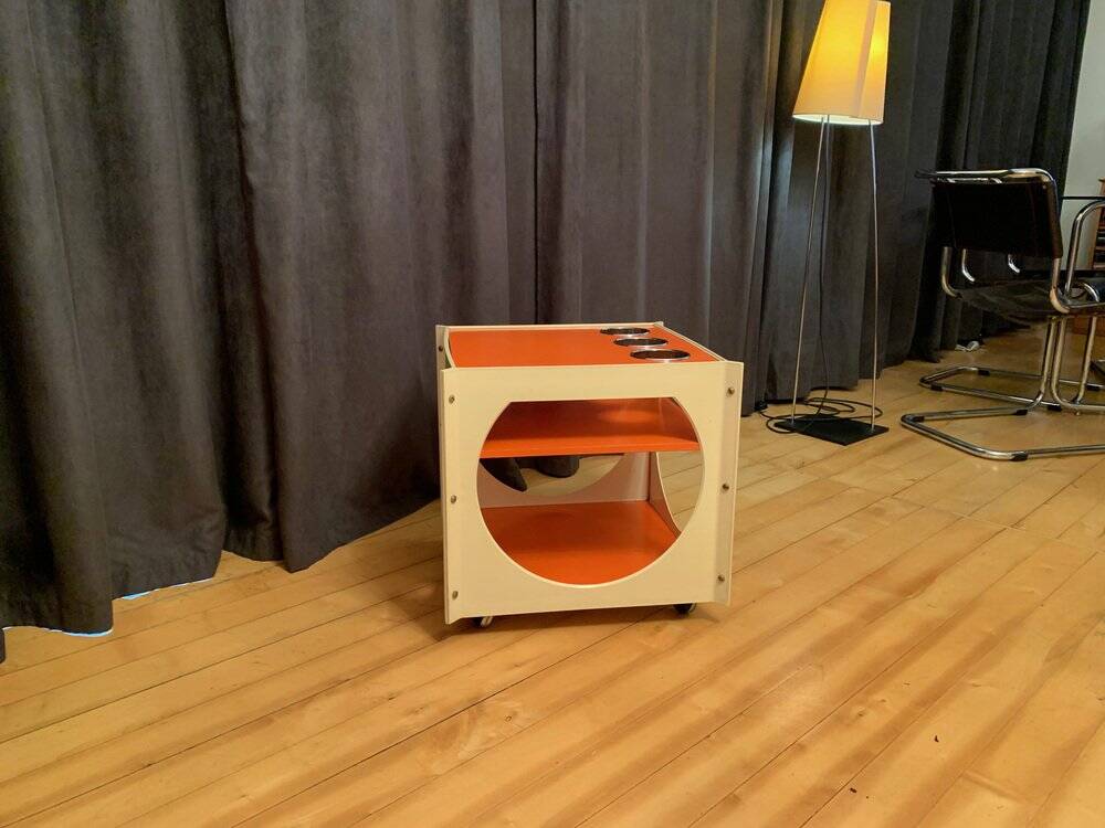 Space Age mobile bar table, 1970s