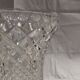 Vase in crystal medici on foot square with label Bohemia