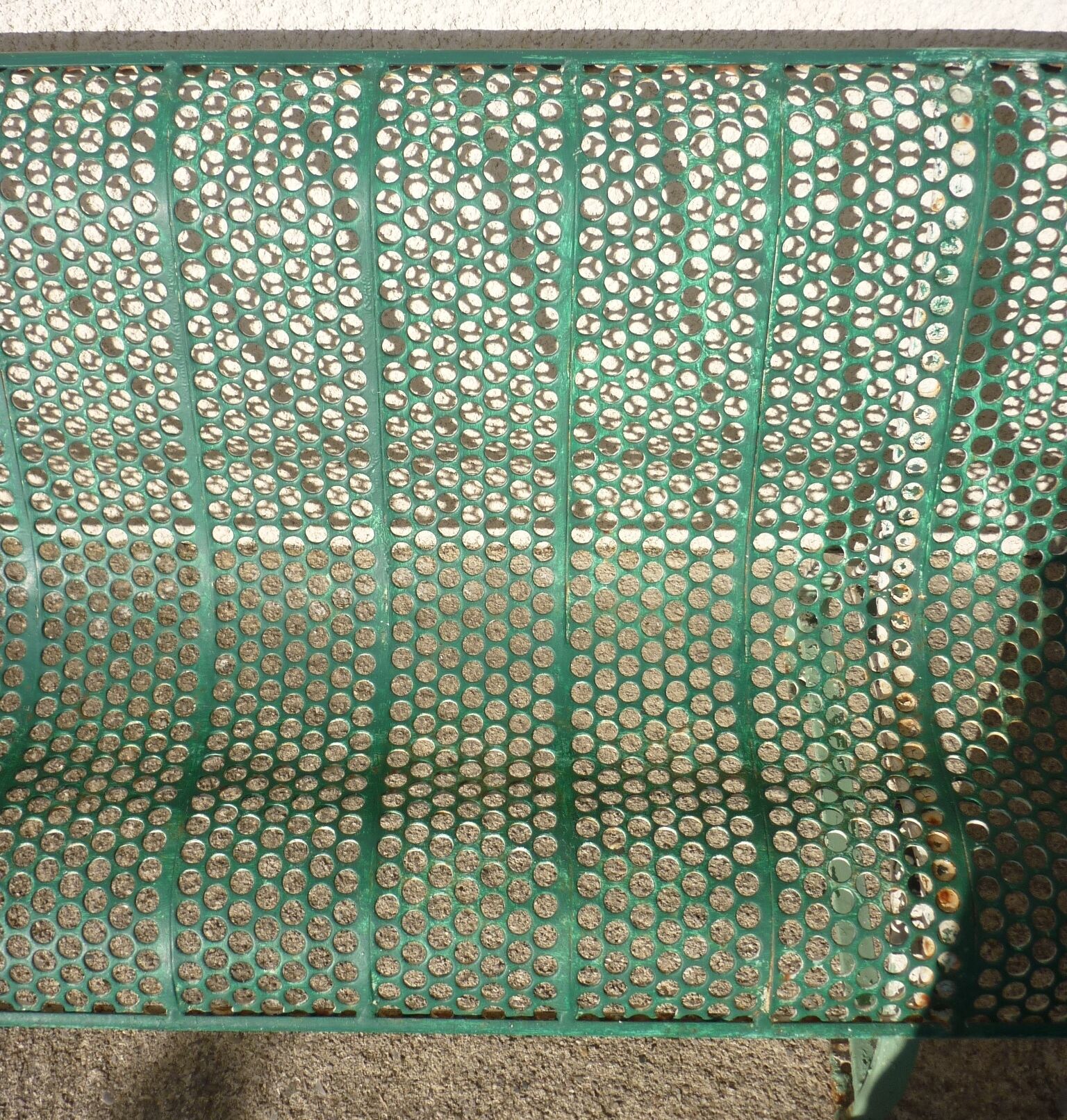 School bench or kindergarten, perforated metal, 50s/60