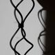 candlestick on wrought iron feet