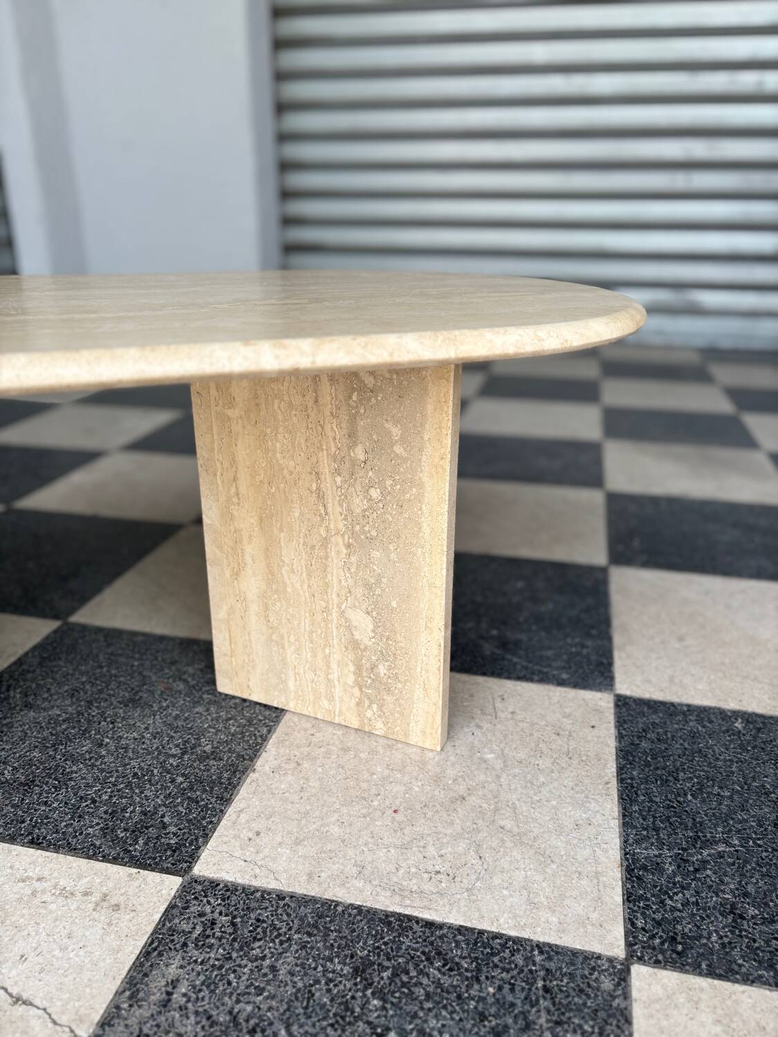 Vintage travertine coffee table