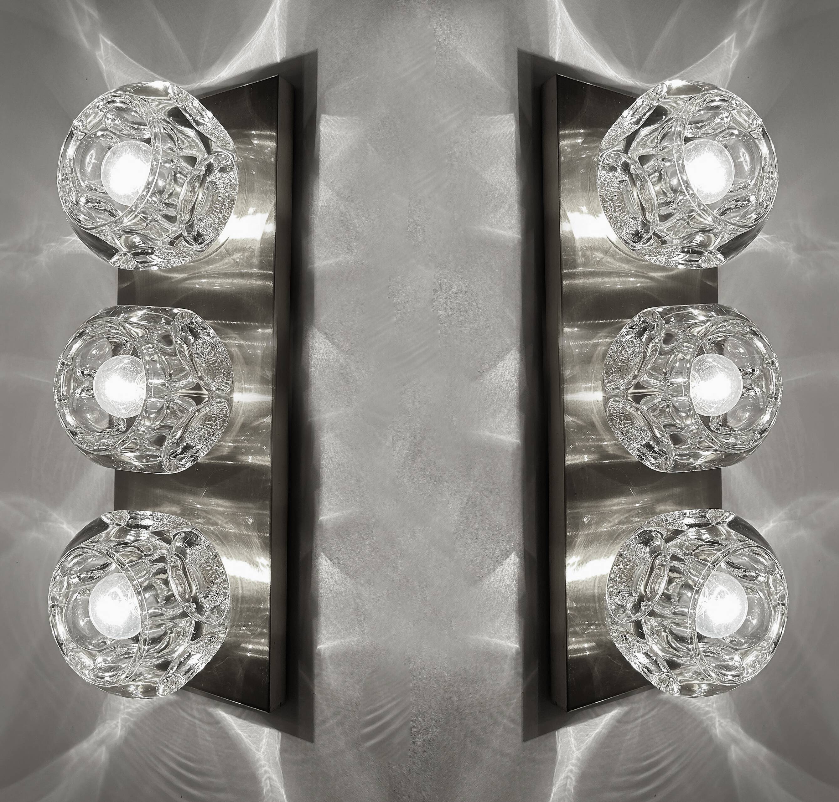 Pair of XXL Vintage Space Age Wall Lights
