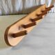 Wall-mounted coat rack in solid pine - 1970s/80s