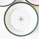 Set of 3 dessert plates Limoges green burgundy blue